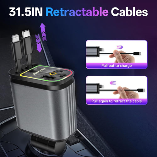 Încărcător Auto Retractabil Rapid